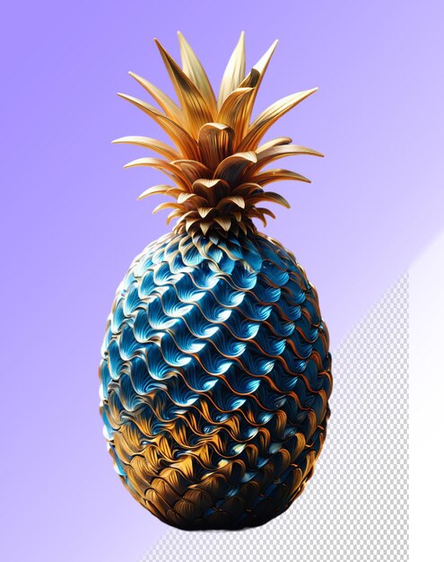 PSD illustration psd 3d ananas isolé sur un fond transparent