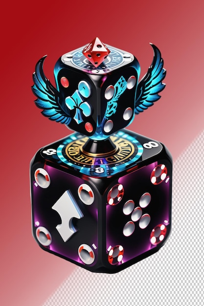 PSD illustration psd 3d casino isolé sur un fond transparent