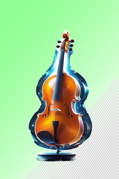 PSD illustration psd 3d cello isolé sur un fond transparent