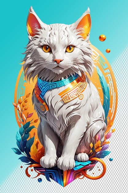 PSD illustration psd 3d le chat isolé sur un fond transparent