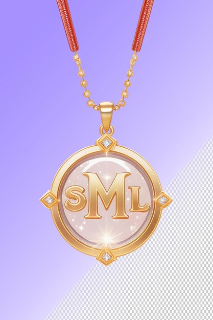 PSD illustration psd 3d collier isolé sur un fond transparent