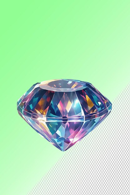 PSD illustration psd 3d diamant isolé sur un fond transparent