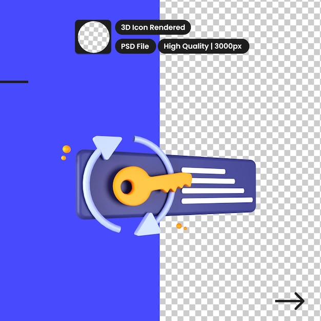 Illustration PSD 3d du mot-clé