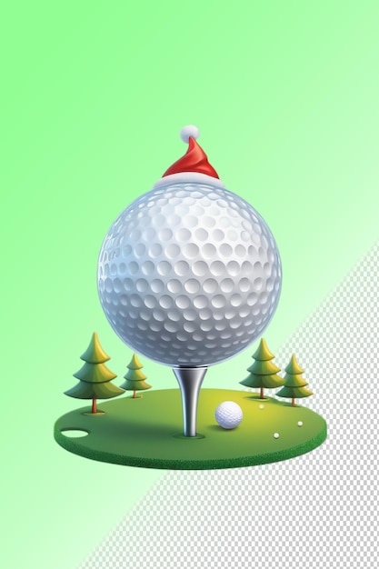 PSD illustration psd 3d de golf isolée sur un fond transparent