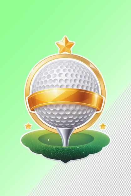 PSD illustration psd 3d de golf isolée sur un fond transparent