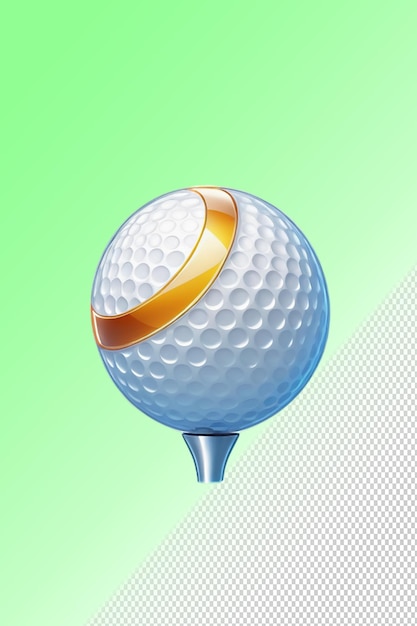 PSD illustration psd 3d de golf isolée sur un fond transparent