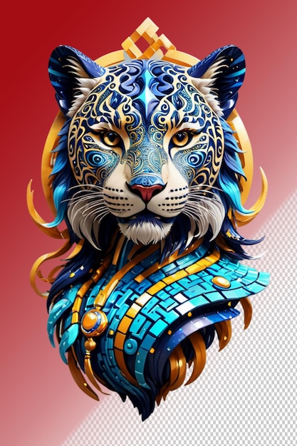 PSD illustration psd 3d jaguar isolé sur un fond transparent