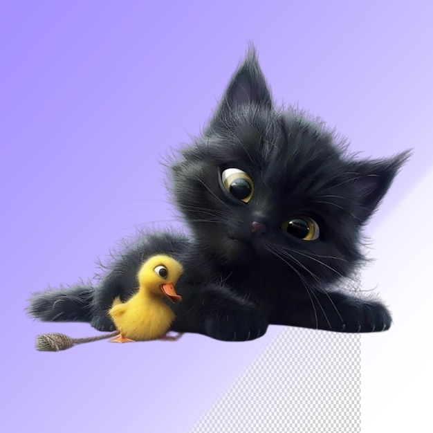 Illustration Psd 3d Le Lion Chat Isolé Sur Un Fond Transparent