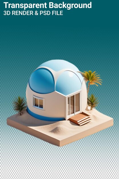 Illustration Psd 3d Maison Isolée Sur Un Fond Transparent