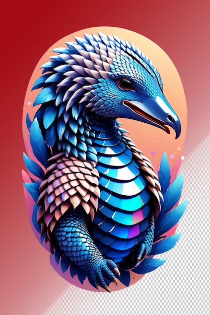 PSD illustration psd 3d pangolin isolé sur un fond transparent