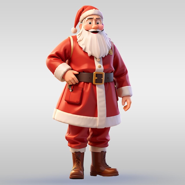 Illustration Psd 3d De La Pose Du Père Noël