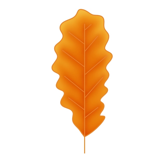 Illustration à raster de feuilles de chêne orange