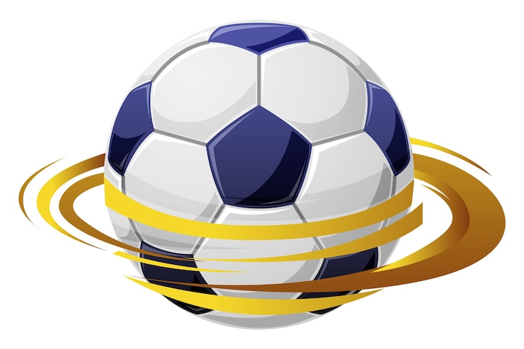 PSD illustration réaliste d'une balle de football isolée