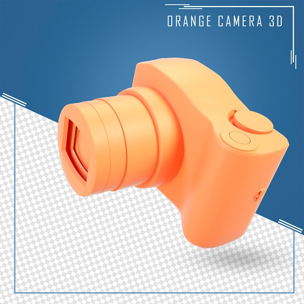 PSD illustration de rendu 3d appareil photo numérique