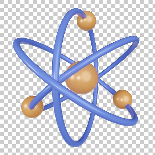 PSD illustration de rendu 3d atome