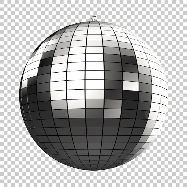 PSD illustration de rendu 3d d'une balle de disco isolée sur un fond transparent
