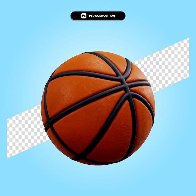 Illustration De Rendu 3d De Basket-ball Isolée