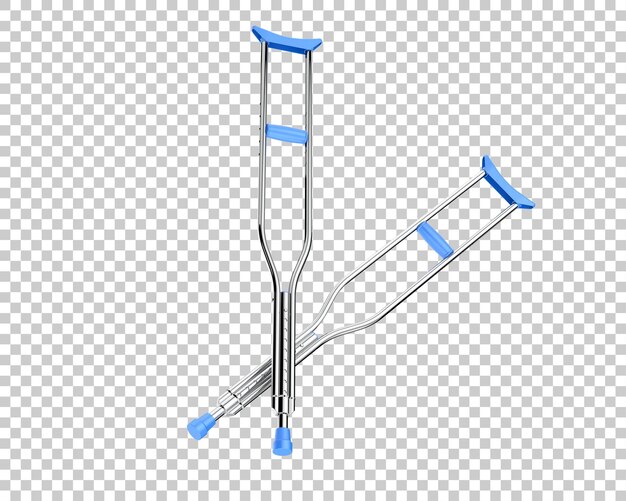 Illustration De Rendu 3d De La Béquille Isolée Sur Le Fond