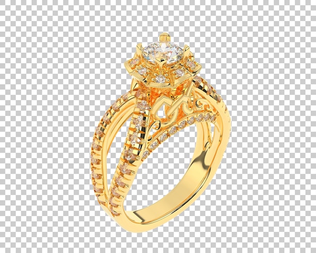 Illustration de rendu 3D de bijoux isolés sur le fond