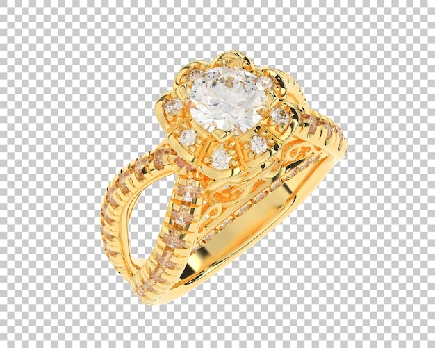 Illustration de rendu 3D de bijoux isolés sur le fond