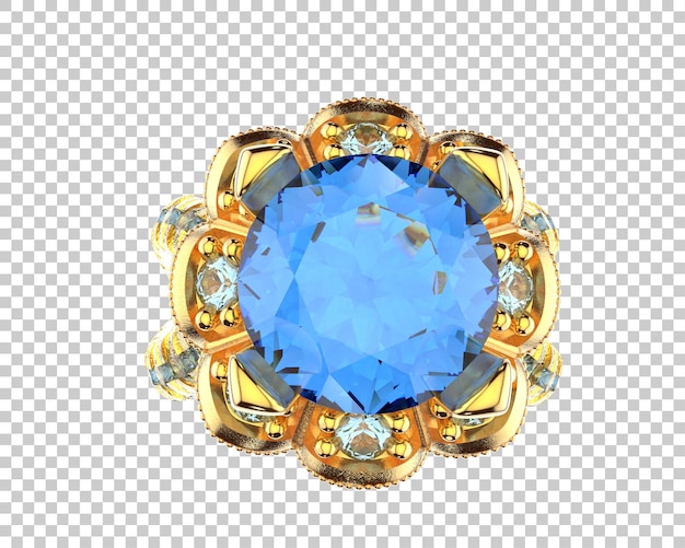 Illustration de rendu 3D de bijoux isolés sur le fond