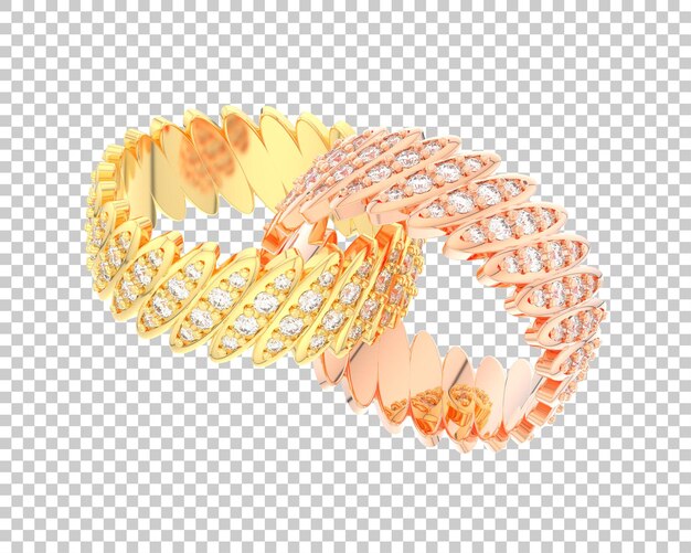 PSD illustration de rendu 3d de bijoux isolés sur le fond