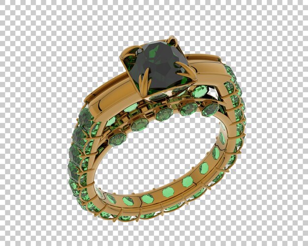 PSD illustration de rendu 3d de bijoux isolés sur le fond