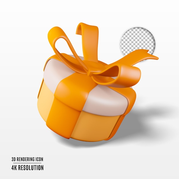 illustration de rendu 3d boîte cadeau icône isolé