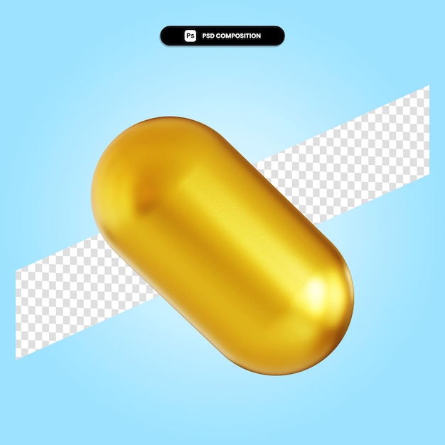 Illustration De Rendu 3d Capsule Isolée