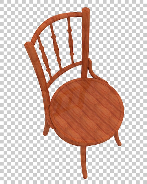 Illustration de rendu 3D de la chaise isolée sur un fond transparent