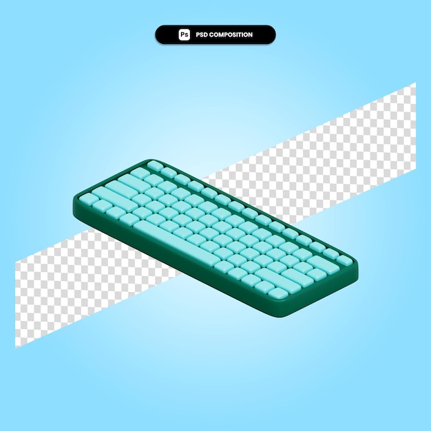 Illustration De Rendu 3d Clavier Isolé