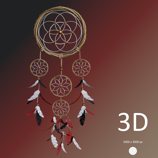 Illustration De Rendu 3d De Dreamcatcher Psd