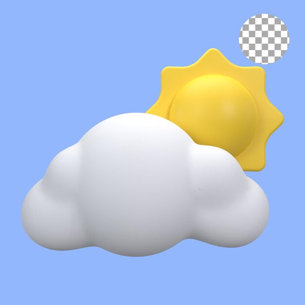 PSD illustration de rendu 3d du jour du nuage