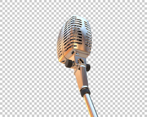 Illustration de rendu 3D du microphone isolé sur l'arrière-plan