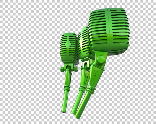 PSD illustration de rendu 3d du microphone isolé sur l'arrière-plan