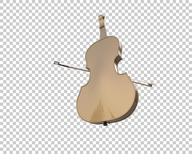 PSD illustration de rendu 3d du violon isolé sur le fond