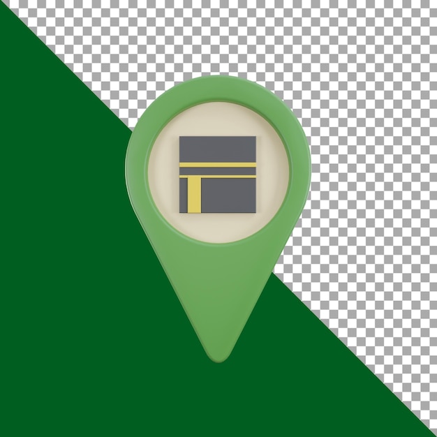 PSD illustration de rendu 3d emplacement kaaba