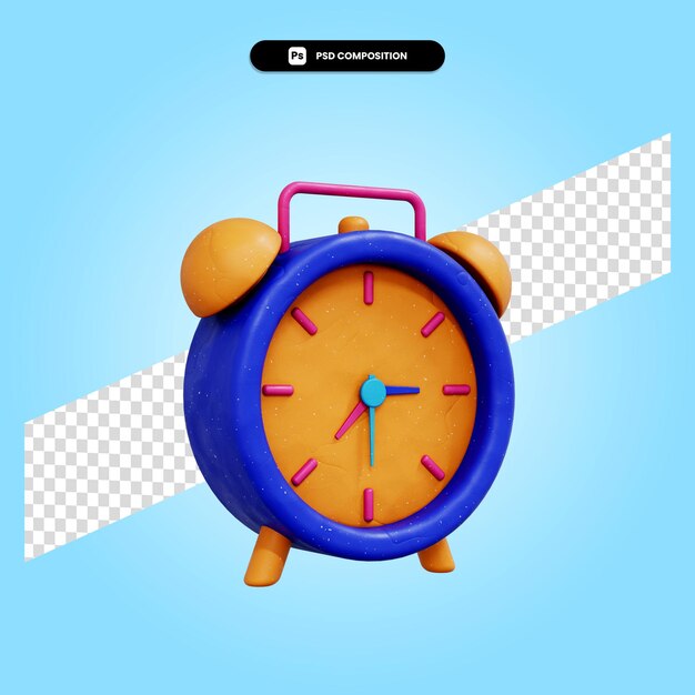 Illustration De Rendu 3d Horloge Isolé