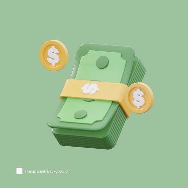 Illustration De Rendu 3d Icône Dollar