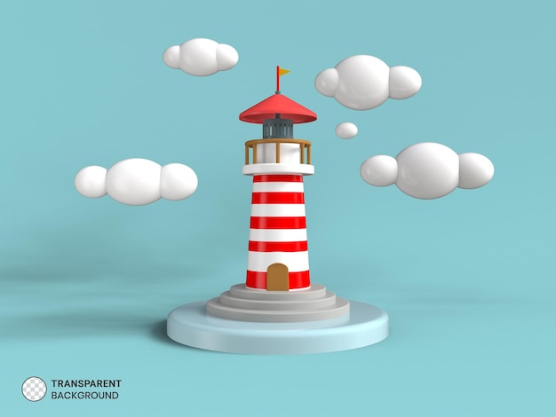 Illustration De Rendu 3d Isolé Phare