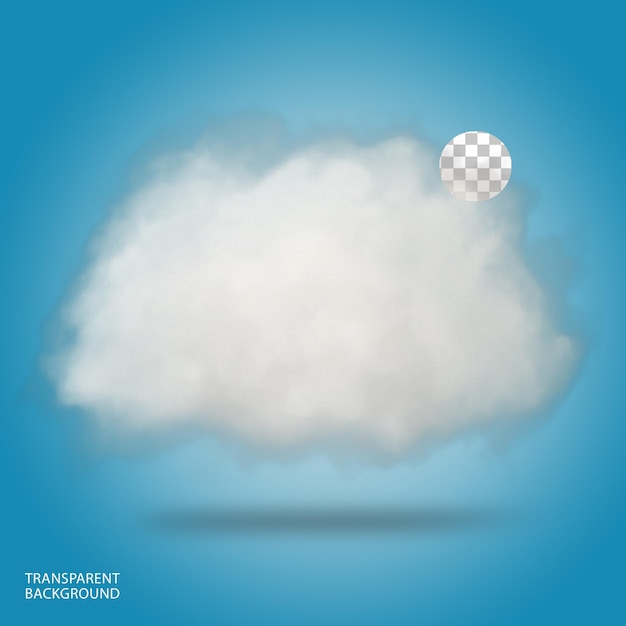 PSD illustration de rendu 3d isolé et réaliste du nuage