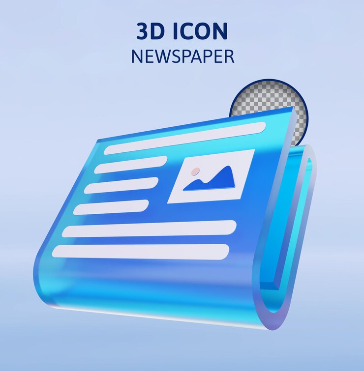 PSD illustration de rendu 3d de journal