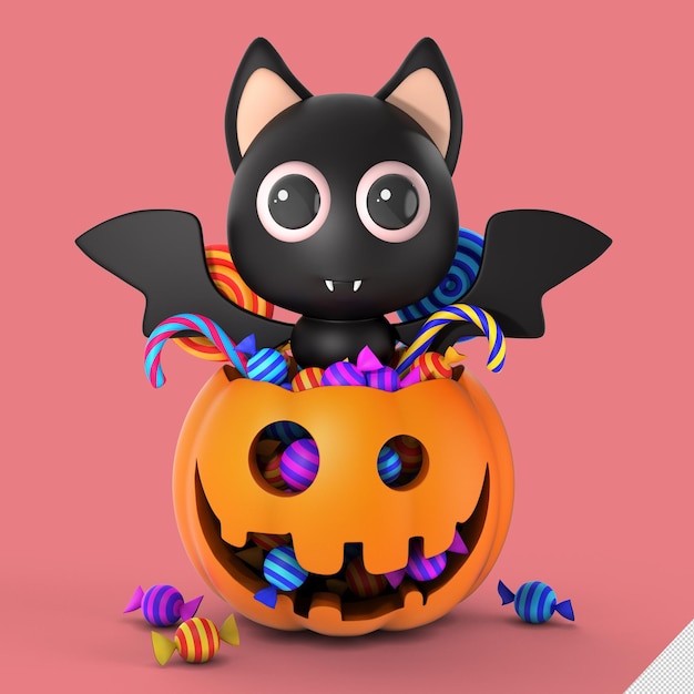 Illustration de rendu 3d joyeux halloween