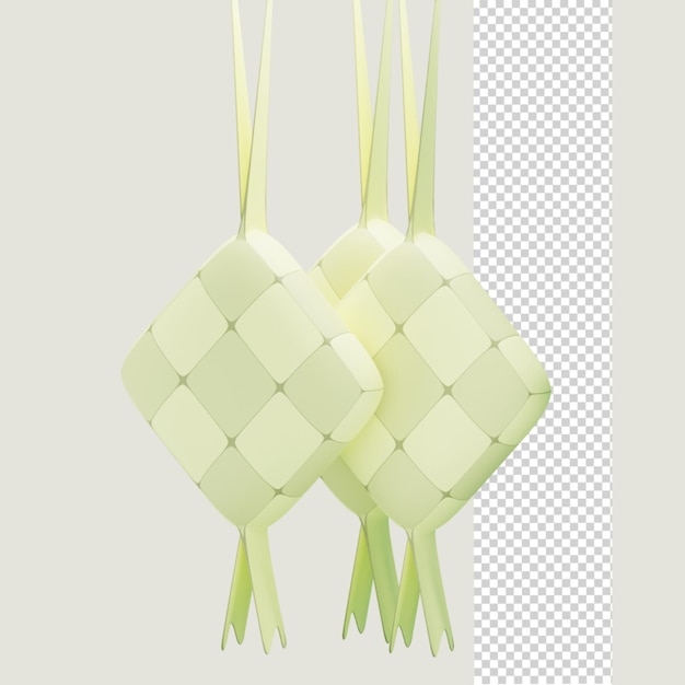 PSD illustration de rendu 3d de ketupat