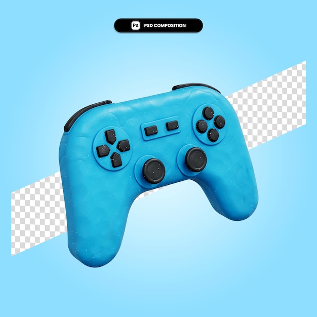 Illustration De Rendu 3d De La Manette De Jeu Isolée