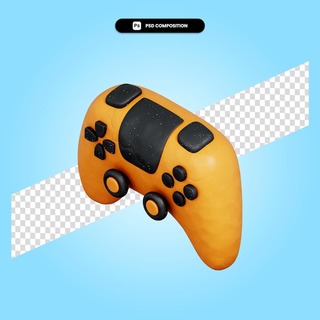 Illustration De Rendu 3d De La Manette De Jeu Isolée