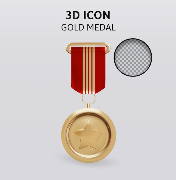 Illustration De Rendu 3d Médaille D'or