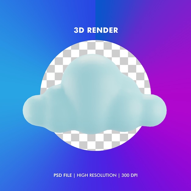 PSD illustration de rendu 3d météo isolée