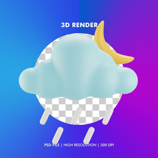 Illustration De Rendu 3d Météo Isolée