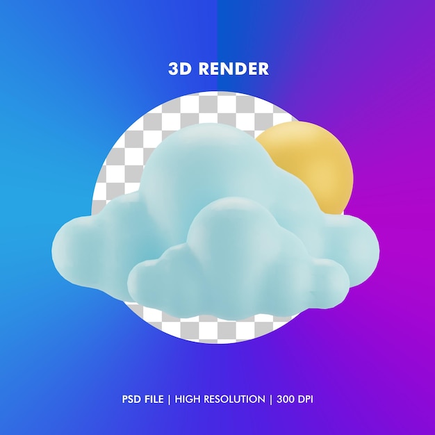 Illustration De Rendu 3d Météo Isolée